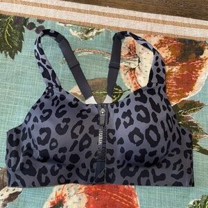Victoria’s Sport Black & Gray Leopard Print High Impact Active Sports Bra 32B